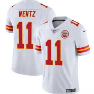 Youth Kansas City Chiefs #11 Carson Wentz White Vapor Untouchable Limited Stitched Football Jersey