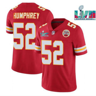 Youth Kansas City Chiefs #52 Creed Humphrey Red Super Bowl LVII Patch Vapor Untouchable Limited Stitched Jersey