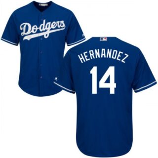 Youth Los Angeles Dodgers #14 Enrique Hernandez Blue Stitched MLB Jersey