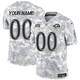 Youth Los Angeles Rams Active Player Custom 2024 F.U.S.E Arctic Camo Salute To Service Limited Stitched Football Jersey