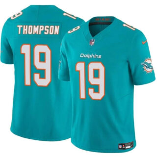 Youth Miami Dolphins #19 Skylar Thompson Aqua 2023 F.U.S.E Vapor Limited Stitched Football Jersey