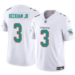Youth Miami Dolphins #3 Odell Beckham Jr White 2023 F.U.S.E Vapor Limited Stitched Football Jersey