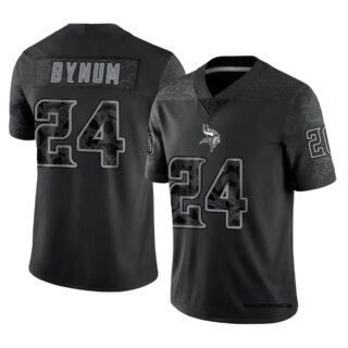 Youth Minnesota Vikings #24 Camryn Bynum Black Limited Reflective Jerseys