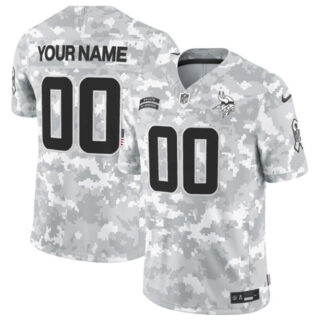Youth Minnesota Vikings Active Player Custom 2024 F.U.S.E Arctic Camo Salute To Service Limited Stitched Football Jersey