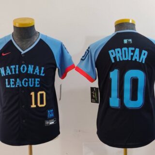 Youth National League #10 Jurickson Profar Navy 2024 All-Star Limited Stitched Baseball Jerseys