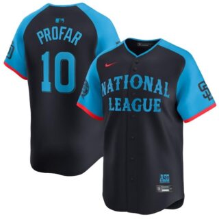 Youth National League #10 Jurickson Profar Navy 2024 All-Star Limited Stitched Baseball Jersey