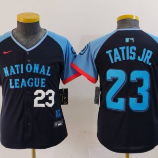 Youth National League #23 Fernando Tatis Jr. Navy 2024 All-Star Limited Stitched Baseball Jerseys