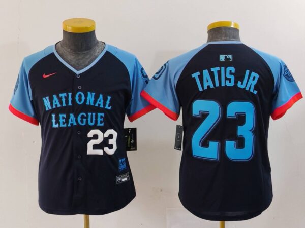 Youth National League #23 Fernando Tatis Jr. Navy 2024 All-Star Limited Stitched Baseball Jerseys