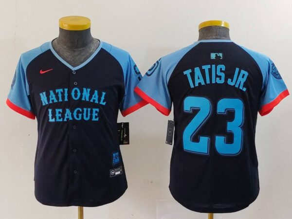 Youth National League #23 Fernando Tatis Jr. Navy 2024 All-Star Limited Stitched Baseball Jerseys