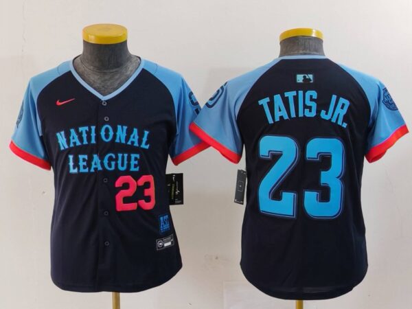 Youth National League #23 Fernando Tatis Jr. Navy 2024 All-Star Limited Stitched Baseball Jerseys