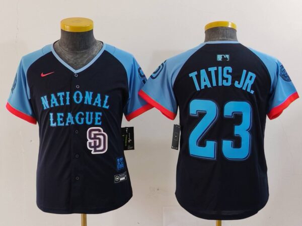 Youth National League #23 Fernando Tatis Jr. Navy 2024 All-Star Limited Stitched Baseball Jerseys
