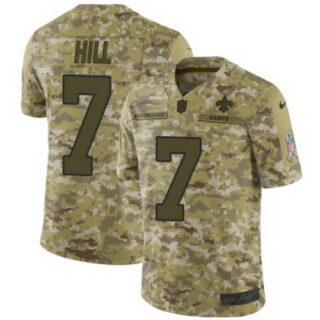 Youth New Orleans Saints #7 Taysom Hill Nike 2018 Salute to Service Jersey Limited Camo