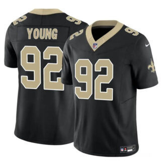 Youth New Orleans Saints #92 Chase Young Black 2023 F.U.S.E Vapor Limited Stitched Football Jersey