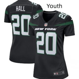 Youth New York Jets #20 Breece Hall Nike Stealth Black Alternate Vapor Limited Jersey