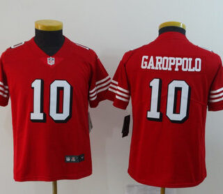 Youth Nike 49ers 40 Jimmy Garoppolo Red Youth 2018 Vapor Untouchable Limited Jersey