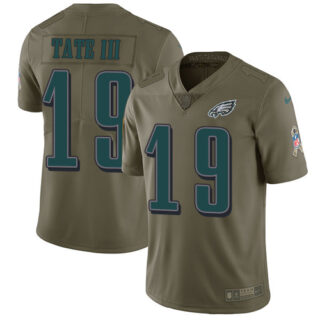 Youth Nike Eagles #19 Golden Tate III Olive Youth Stitched NFL Limited 2017 Salute to Service Jersey