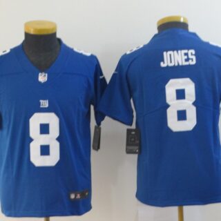 Youth Nike Giants 8 Daniel Jones Royal Youth Vapor Untouchable Limited Jersey
