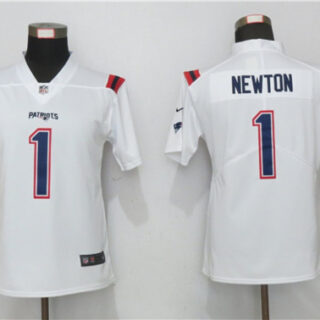 Youth Nike New England Patriots 1 Cam Newton White Jersey