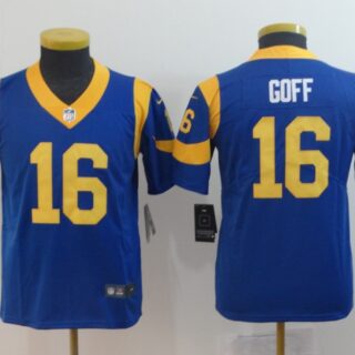 Youth Nike Rams 16 Jared Goff Royal Youth Vapor Untouchable Limited Jersey