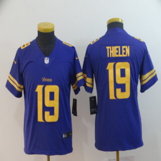 Youth Nike Vikings 19 Adam Thielen Purple Youth Color Rush Limited Jersey