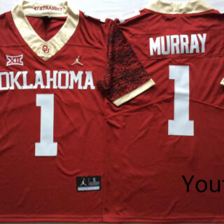 Youth Oklahoma Sooners 1 Kyler Murray Red Youth 47 Game Winning Streak College Football Jersey