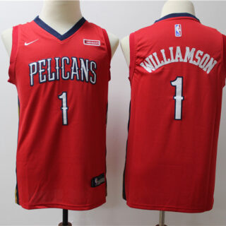 Youth Pelicans 1 Zion Williamson Red Youth Nike Swingman Jersey