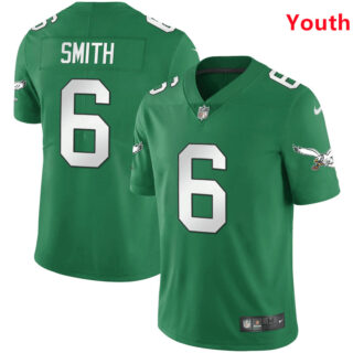Youth Philadelphia Eagles #6 DeVonta Smith Green Vapor Untouchable Limited Stitched Jersey