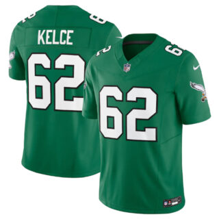 Youth Philadelphia Eagles #62 Jason Kelce Green 2023 F.U.S.E. Stitched Football Jersey