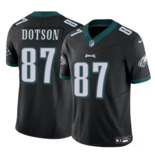 Youth Philadelphia Eagles #87 Jahan Dotson Black F.U.S.E Vapor Untouchable Limited Stitched Football Jersey