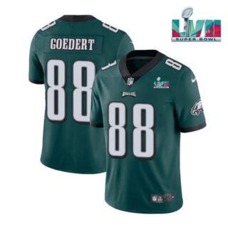 Youth Philadelphia Eagles #88 Dallas Goedert Green Super Bowl LVII Patch Vapor Untouchable Limited Stitched Football Jersey