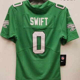 Youth Philadelphia Eagles D'Andre Swift Kelly Green Jersey