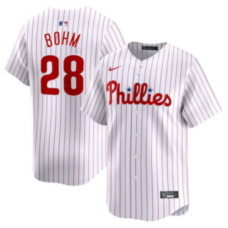 Youth Philadelphia Phillies #28 Alec Bohm White Jersey