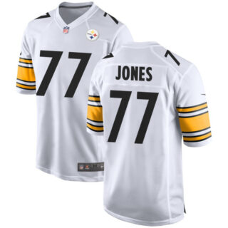 Youth Pittsburgh Steelers #77 Broderick Jones White 2023 Draft Stitched Game Jersey