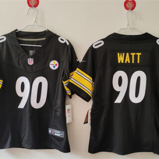 Youth Pittsburgh Steelers #90 T. J. Watt Black F.U.S.E. Vapor Untouchable Limited Stitched Football Jersey