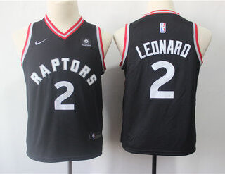 Youth Raptors 2 Kawhi Leonard Black Youth Nike Swingman Jersey