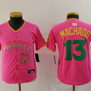 Youth San Diego Padres #3 Jackson Merrill Pink Stitched Baseball Jerseys