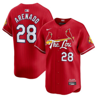 Youth St. Louis Cardinals #28 Nolan Arenado Red 2024 City Connect Limited Stitched Baseball Jersey