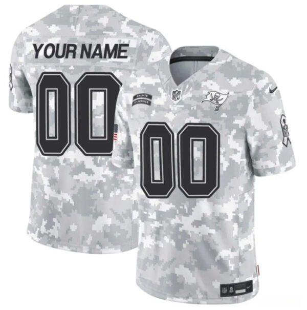 Youth Tampa Bay Buccaneers Active Player Custom 2024 F.U.S.E Arctic Camo Salute To Service Limited Stitched Football Jersey
