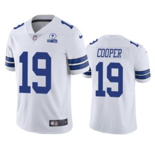 Men's #19 Amari Cooper Dallas Cowboys Vapor Limited Jersey Stitched White