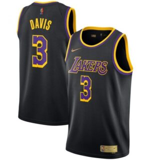 Men's Anthony Davis Los Angeles Lakers Basketball Jersey Black