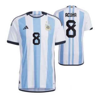 Youth Marcos Acuna Argentina National Team White Home Soccer Jersey 2022-23