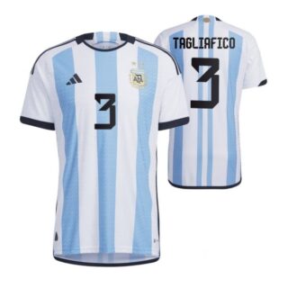 Men's Nicolas Tagliafico Argentina National Team White Home Soccer Jersey 2022-23