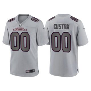 Men's Arizona Cardinals Custom Gray Atmosphere Fashion Stitched Jersey