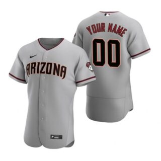 Men's Custom Arizona Diamondbacks Flex Base Jersey Gray