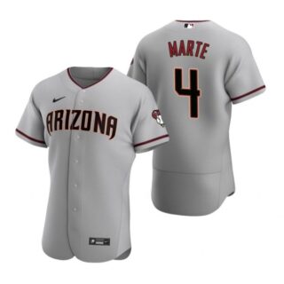 Men's Ketel Marte Arizona Diamondbacks Flex Base Jersey Gray