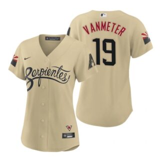 Women Arizona Diamondbacks #19 Josh Vanmeter Serpientes City Connect Jersey Gold - Stitched