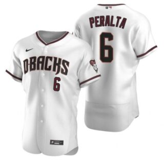 Men's David Peralta Arizona Diamondbacks Flex Base Jersey White Crimson
