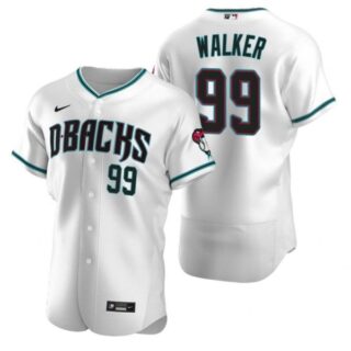 Men's Taijuan Walker Arizona Diamondbacks Flex Base Jersey White Teal