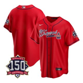 Youth Blank Atlanta Braves Los Bravos Red Stitched Jersey