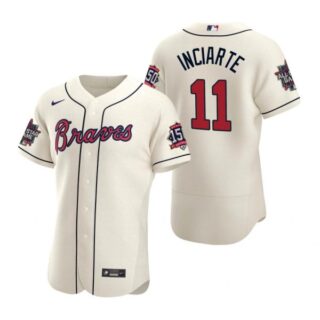 Men's Ender Inciarte Atlanta Braves Flex Base All Star Jersey Cream